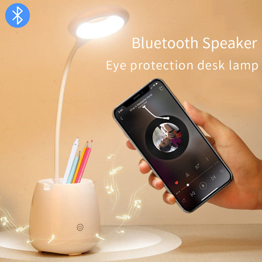 LED Desk Lamp Multifunctional Bluetooth Sound Desk Light Reading Eye Protection Table Lamp Bedroom Bedside Music LIGHT USB Lamps