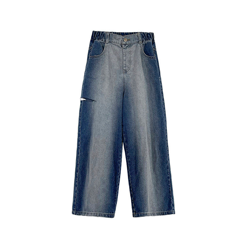 Girls Straight Fit Gradient Jeans  Middle-aged